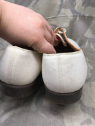 Genuine British Army Women's White Summer Shoes - WW2 Pattern - Size UK 12 L - The Militaria Shop