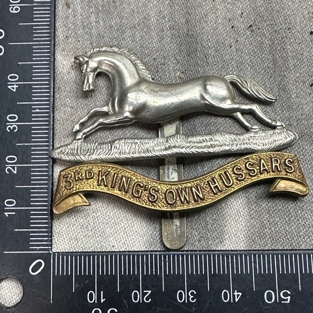 Original WW2 British Army Cap Badge - 3rd The King's Own Hussars