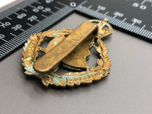 Load image into Gallery viewer, Original British Army WW2 Queen&#39;s Own Worcestershire Hussars Cap Badge
