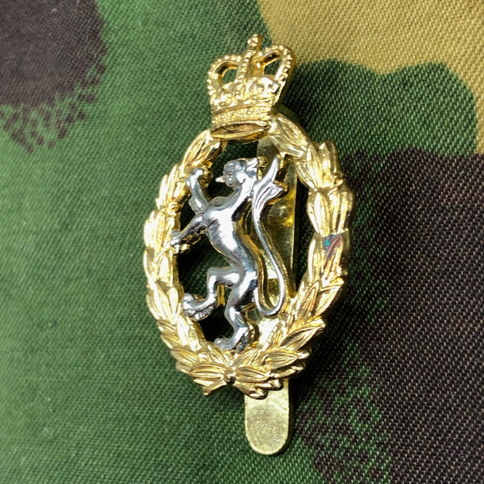 Original British Staybrite Army Cap Badge - Women's Royal Army Corps - The Militaria Shop