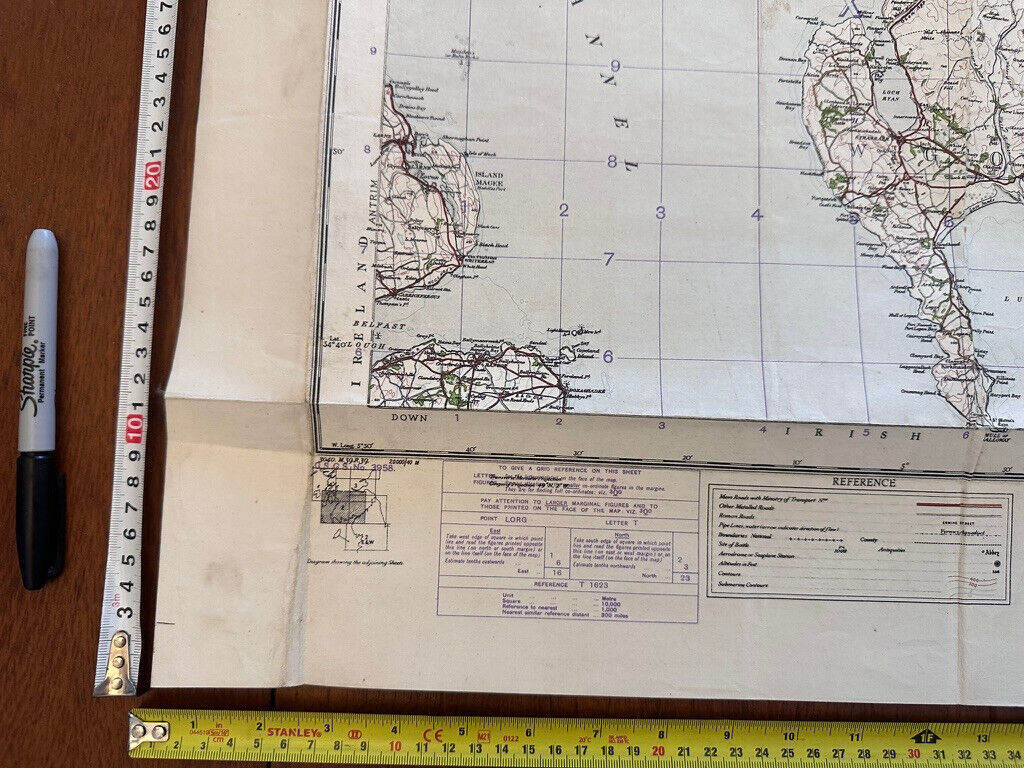 Original WW2 British Army GSGS OS Map of Scotland - South West - The Militaria Shop