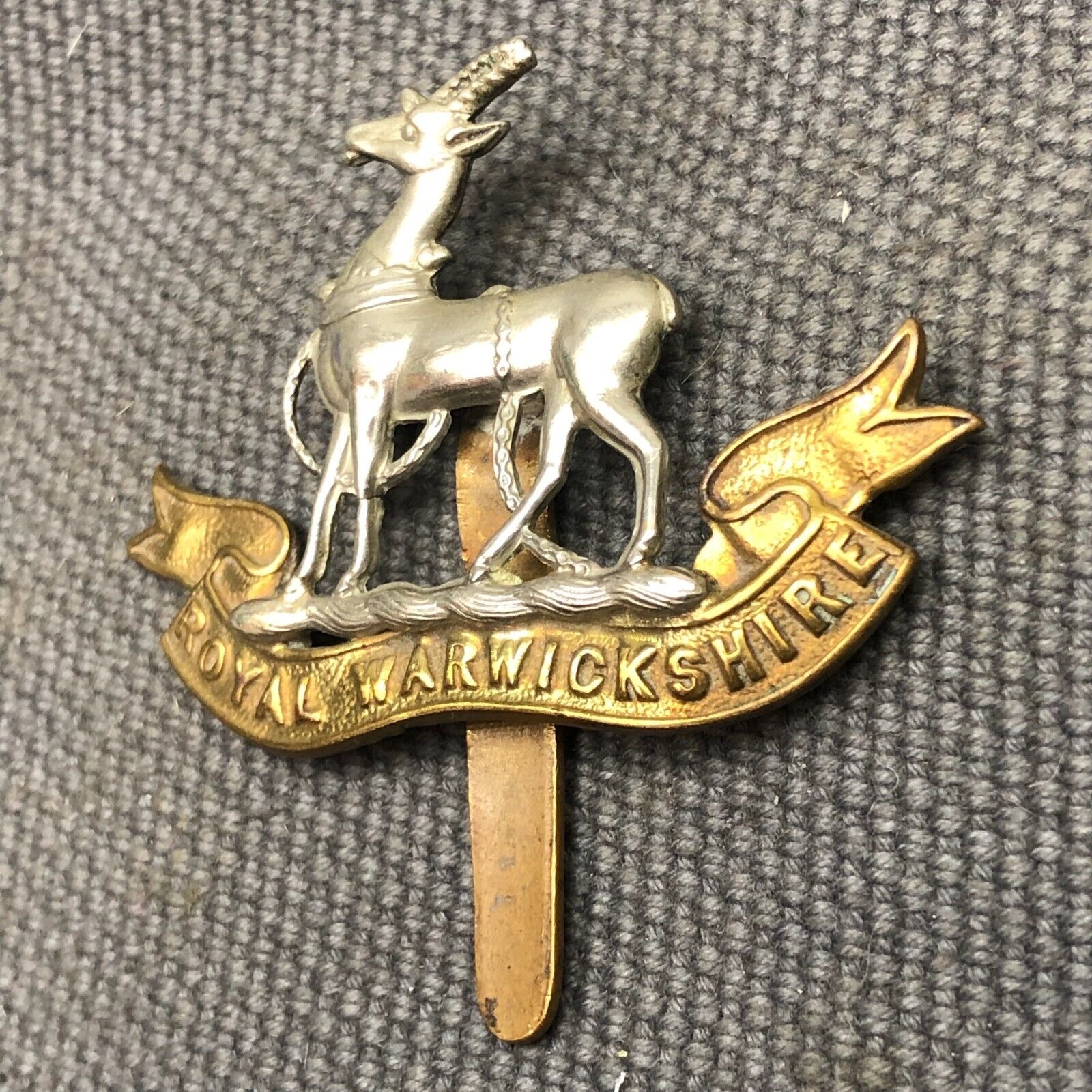 Original WW2 British Army Cap Badge - Royal Warwickshire - The Militaria Shop