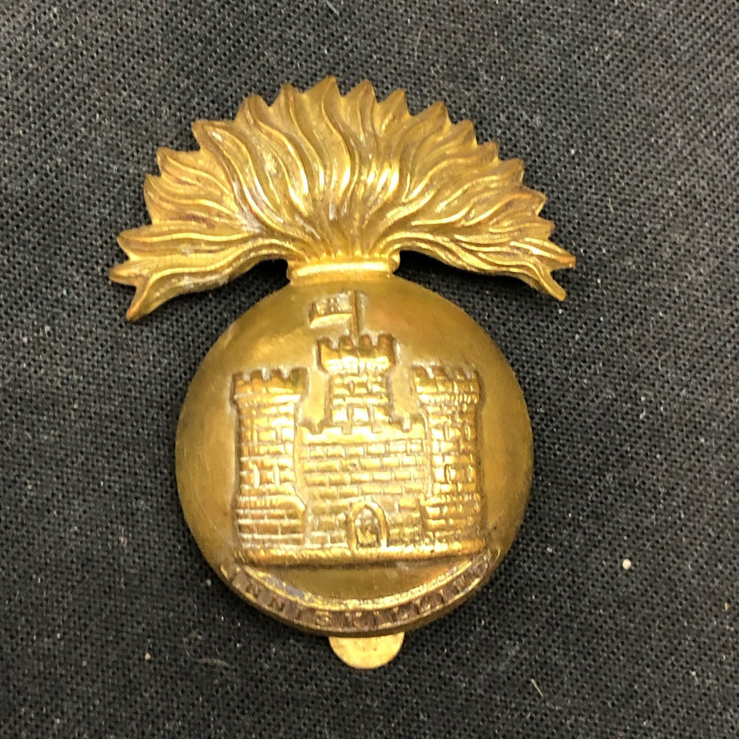 Original WW2 British Army Cap Badge - Royal Inniskilling Fusiliers - The Militaria Shop