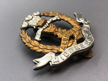 Load image into Gallery viewer, Original WW2 British Army Middlesex Regiment Cap Badge
