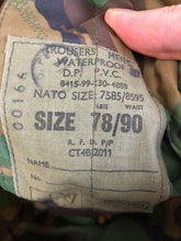 Load image into Gallery viewer, Genuine British Army DPM Camouflage Waterproof Trousers - Leg 78cm Waist 90cm
