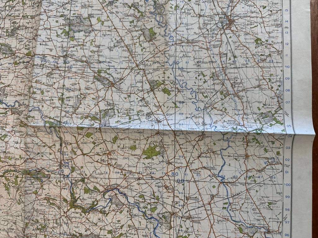 Original WW2 British Army GSGS Os Map of Great Britain - Ripon & Northallerton - The Militaria Shop