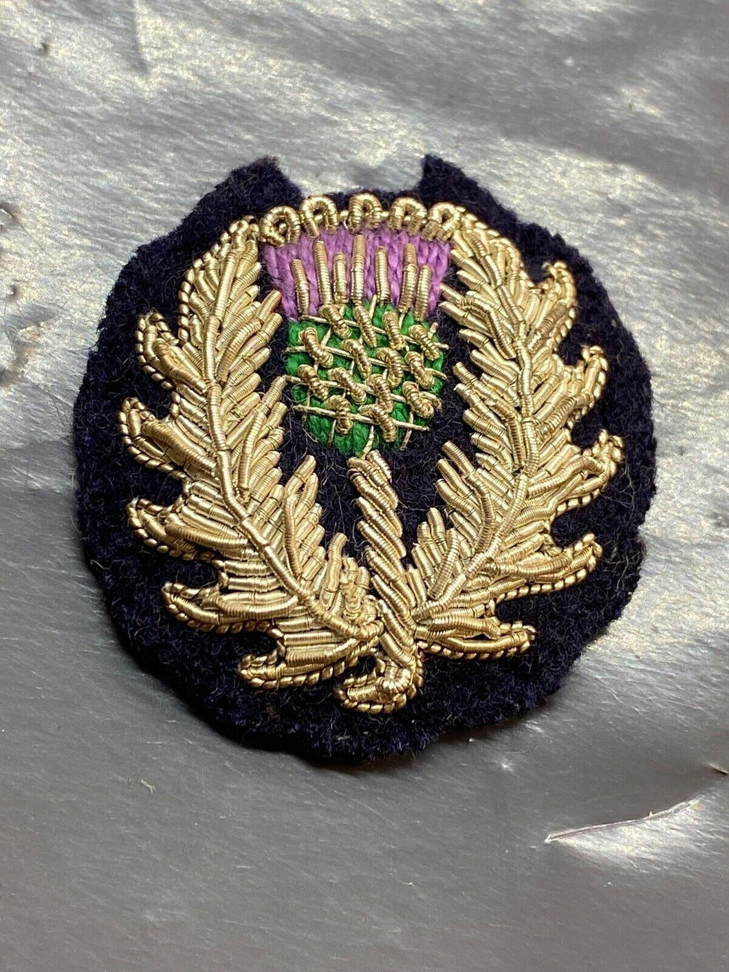 Original British Army WW1 - 9th Scottish Regiment Sleeve Badge - Unissued