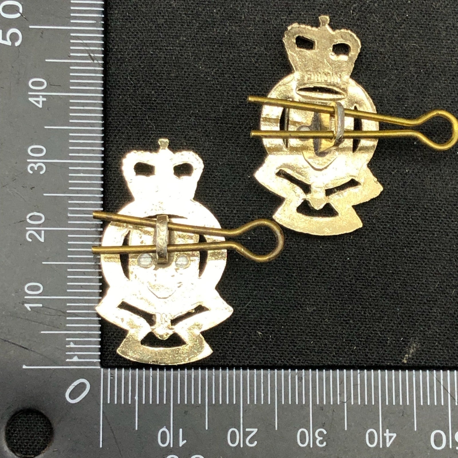 Original British Collar Badge Pair - Royal Army Ordnance Corps - The Militaria Shop