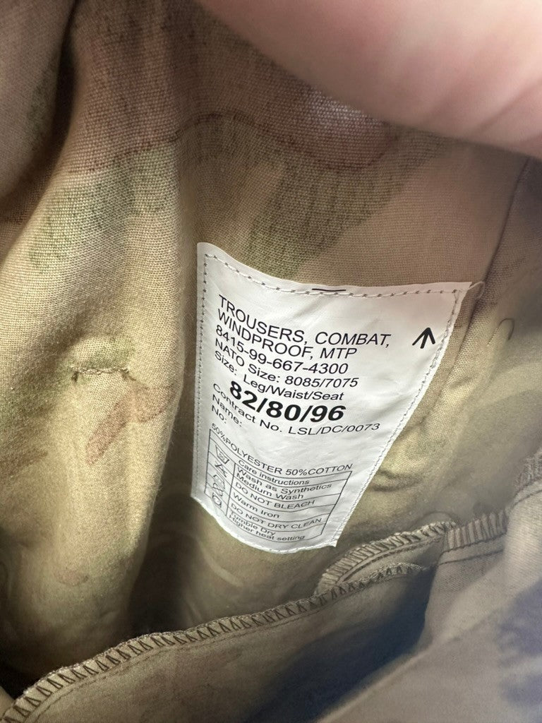 British Army Surplus Grade 1 MTP Windproof Combat Trousers - Size 82/80/96 - The Militaria Shop