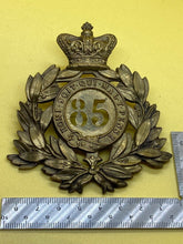 Lade das Bild in den Galerie-Viewer, Original British Army - Large Victorian 85th of Foot Regiment Helmet Plate
