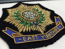 Load image into Gallery viewer, British Army Bullion Embroidered Blazer Badge - East Yorkshire

