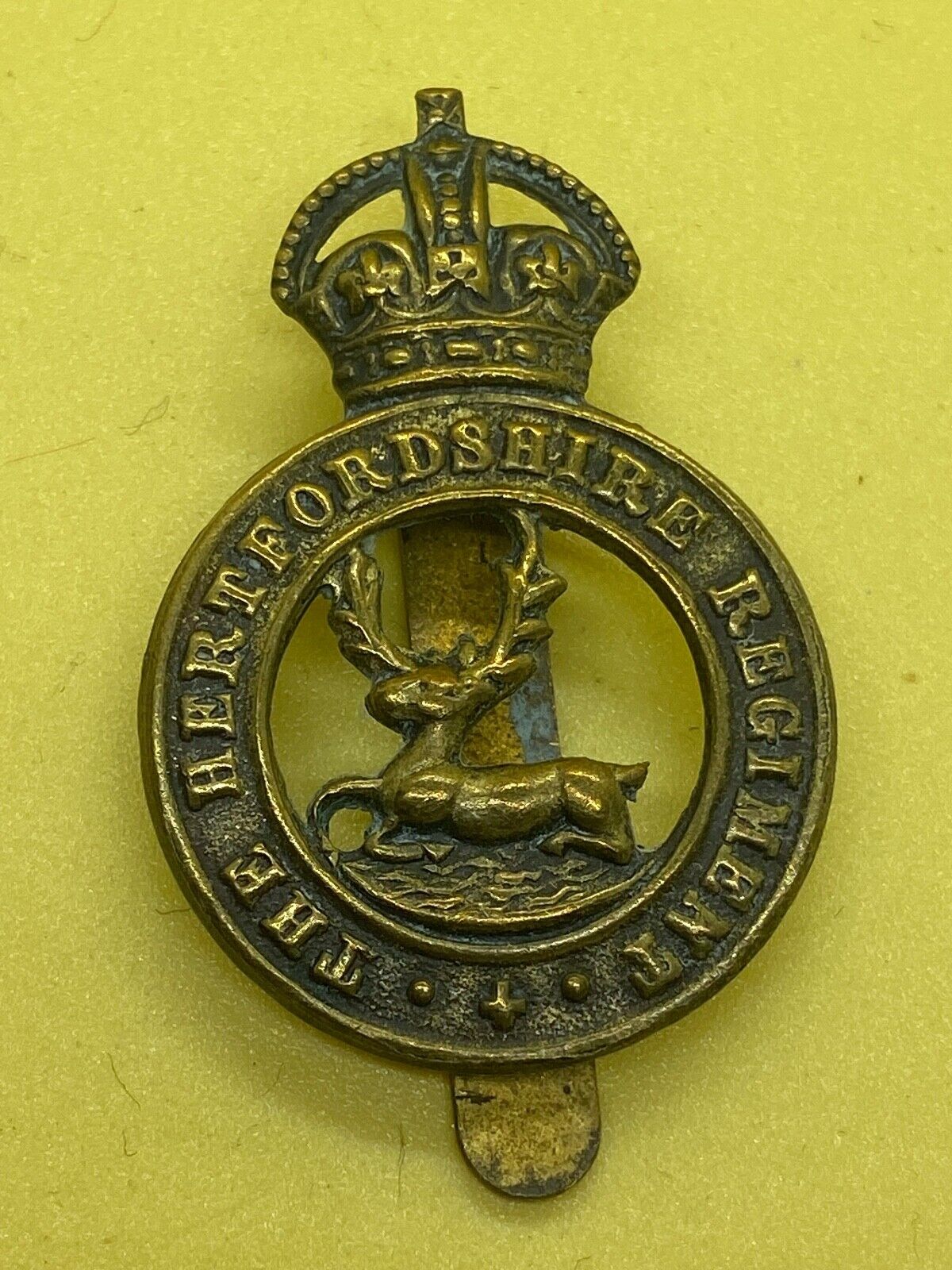 Original WW1 / WW2 British Army The Herefordshire Regiment Cap Badge ...