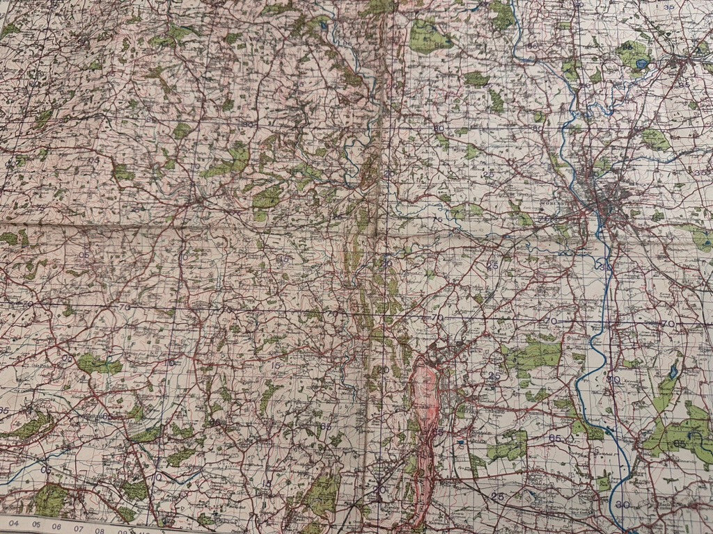 Original WW2 British Army GSGS OS Map of Great Britain - Worcester - The Militaria Shop