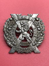 Load image into Gallery viewer, Original British Army The London Scottish Regiment Cap Badge
