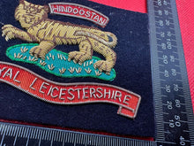 Charger l&#39;image dans la galerie, British Army Bullion Embroidered Blazer Badge - Royal Leicestershire -Hindoostan
