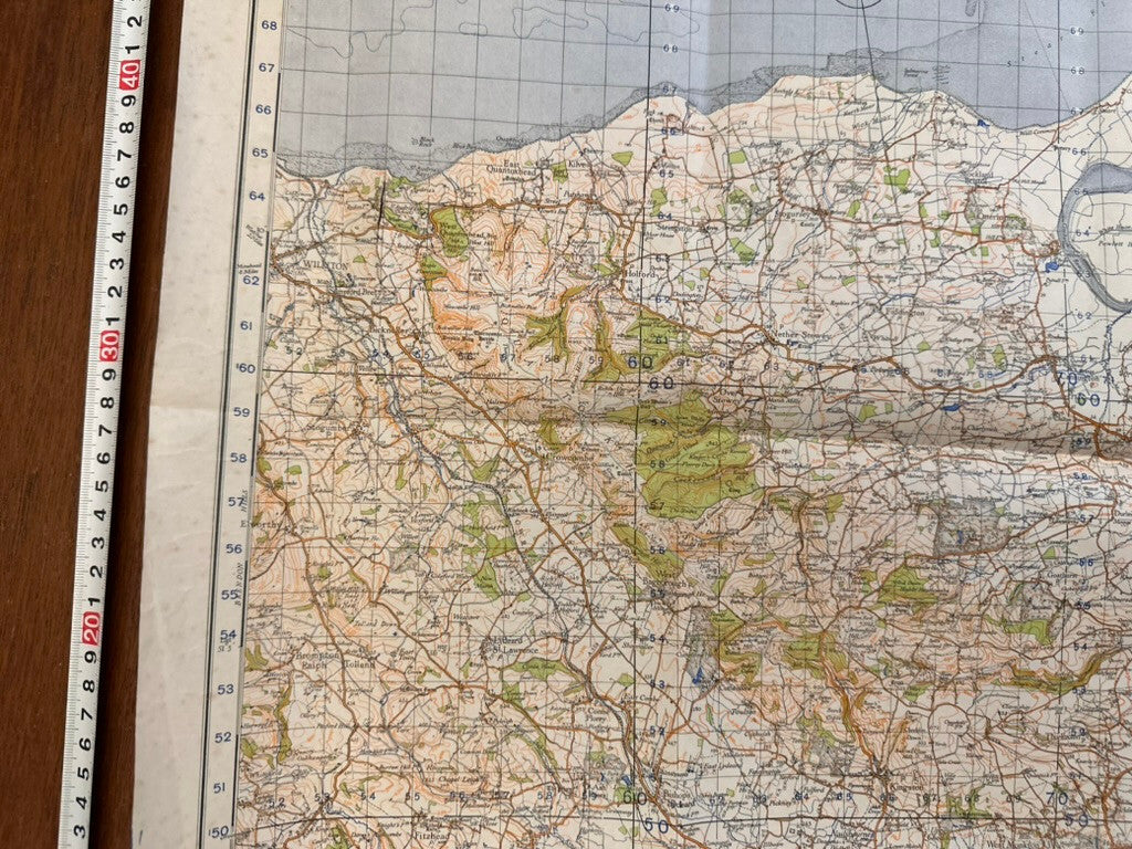 Original WW2 British Army GSGS OS Map of Great Britain - Bridgewater & Quantock - The Militaria Shop