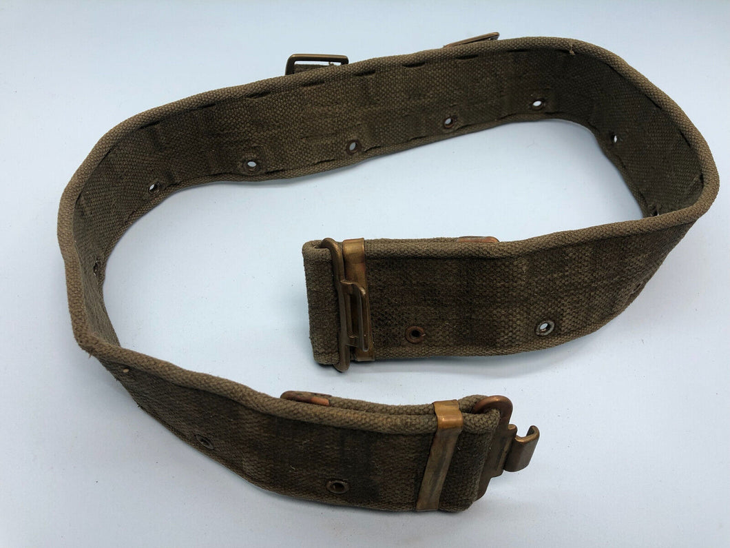 Original WW2 British Army Style Webbing Belt - Size 38