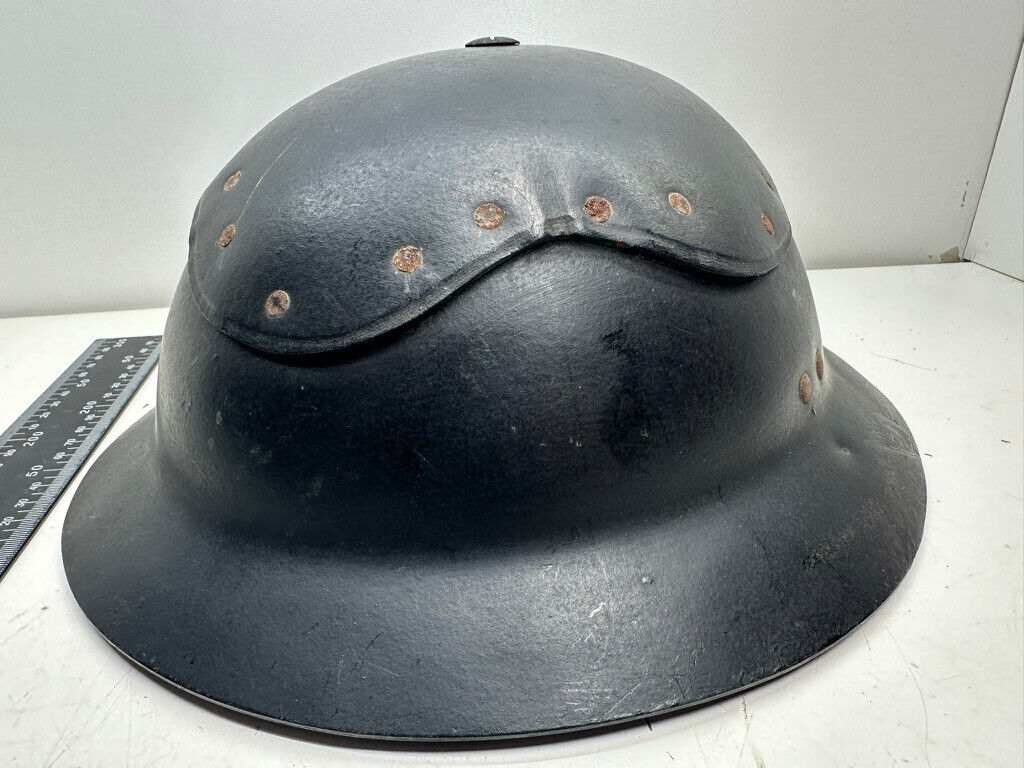 Original WW2 British Home Front Civil Defence Private Purchase Helmet Complete