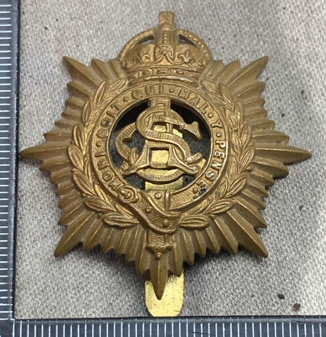 Original WW1 British Army Serice Corps ASC Cap Badge - King's Crown