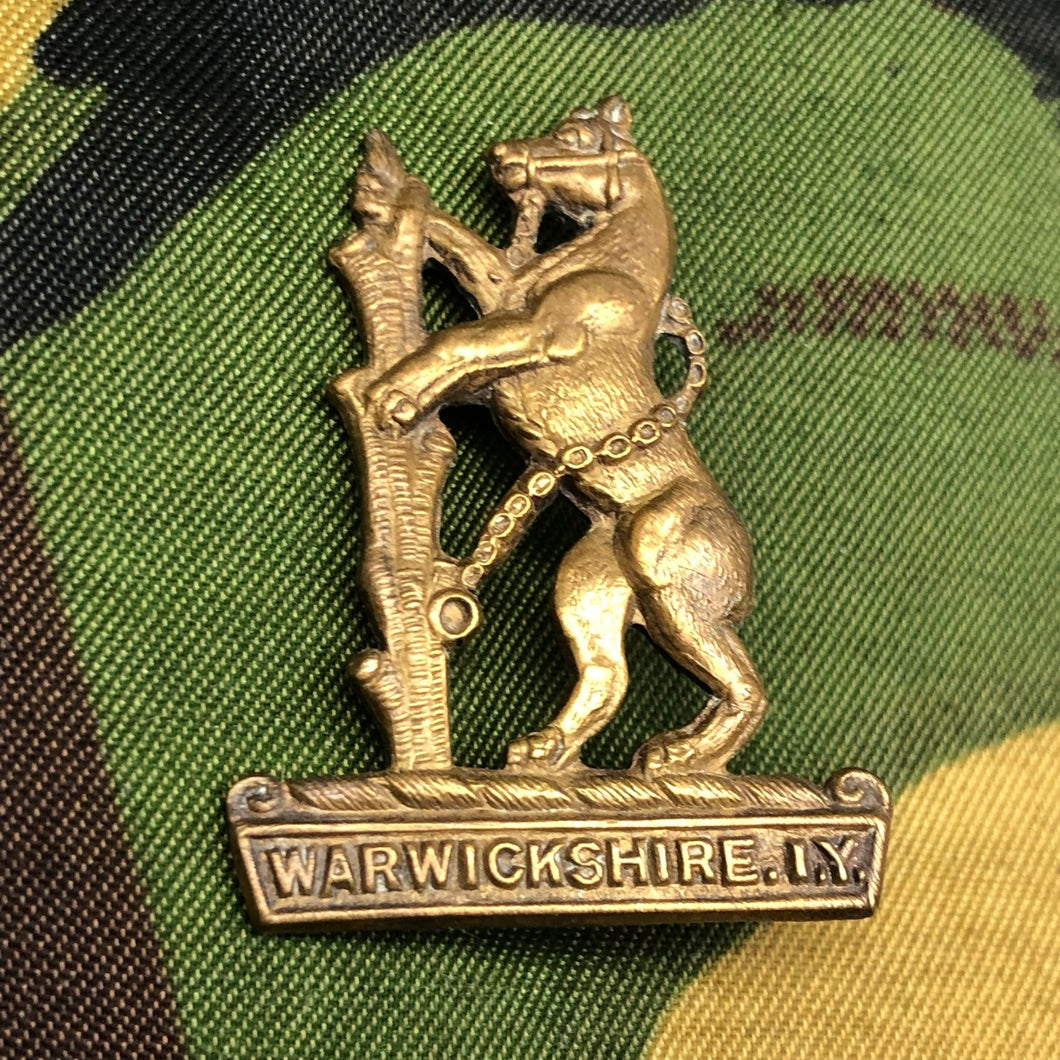 Original British Army WW2 Cap Badge - Warwickshire Imperial Yeomanry - The Militaria Shop