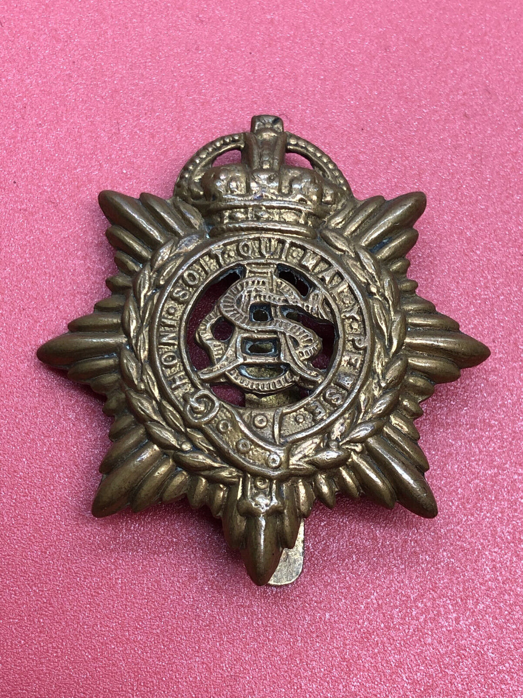 Original WW1 British Army Cap Badge - Royal Army Service Corps RASC
