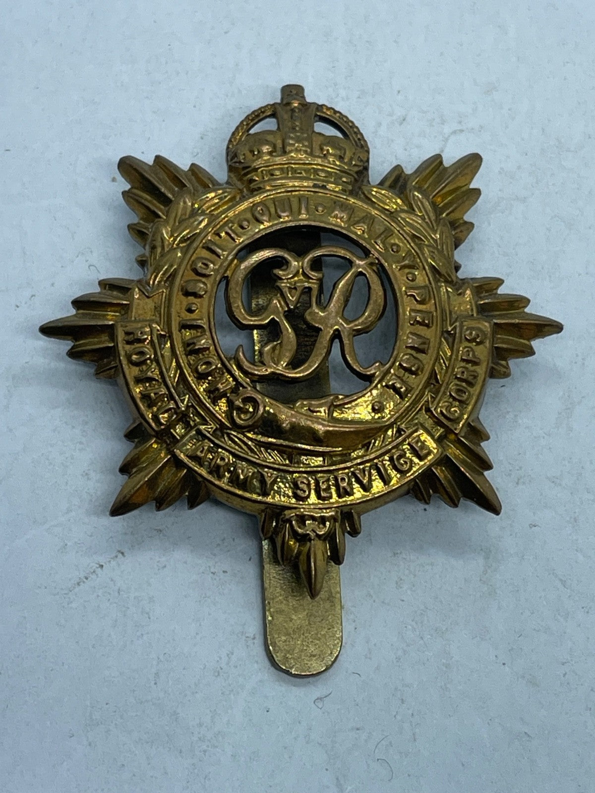 Original WW2 British Army Royal Army Service Corps Cap Badge - The Militaria Shop