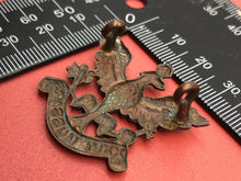 Load image into Gallery viewer, Original WW2 British Army 26th Hussars Cap Badge
