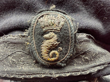 Load image into Gallery viewer, Original Merchant Navy Captain&#39;s Cap - HMS Seahorse - London Makers Label
