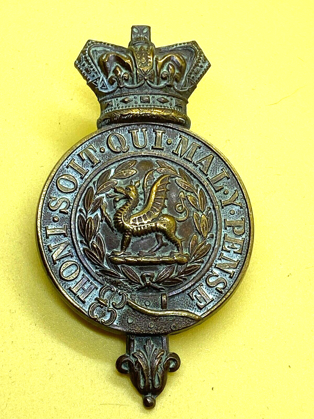 Original Monmouthshire Regiment (South Wales Borders) Post 1881 Glengarry Badge