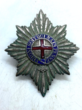 Load image into Gallery viewer, Original British Army Coldstream Guards Valise Badge with Enamel Centre
