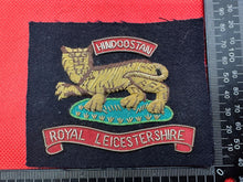 Charger l&#39;image dans la galerie, British Army Bullion Embroidered Blazer Badge - Royal Leicestershire -Hindoostan
