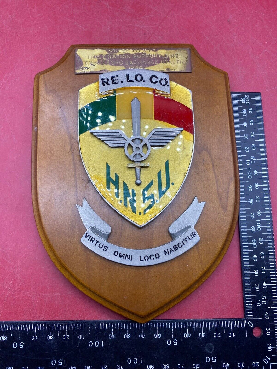 Original Italian Land Forces - 1986 Excercise Armada Exchange Wall Plaque