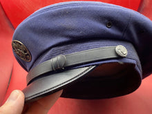 Load image into Gallery viewer, Original US Air Force Blue Peaked Cap with Front Badge - Size 58
