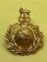 Load image into Gallery viewer, Original British Royal Marines Issue Queens Crown Cap Badge
