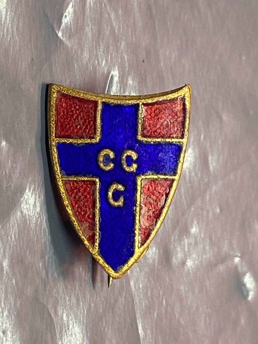 Original British Army Enamel and Gilt Control Commission Germany Pin Badge