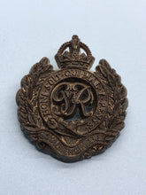 Load image into Gallery viewer, Original WW2 British Army Bakelite Economy Plastic Royal Engineers Cap Badge
