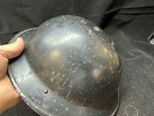 Load image into Gallery viewer, Original WW2 British Civil Defence Home Front Helmet, Liner &amp; Chinstrap Set
