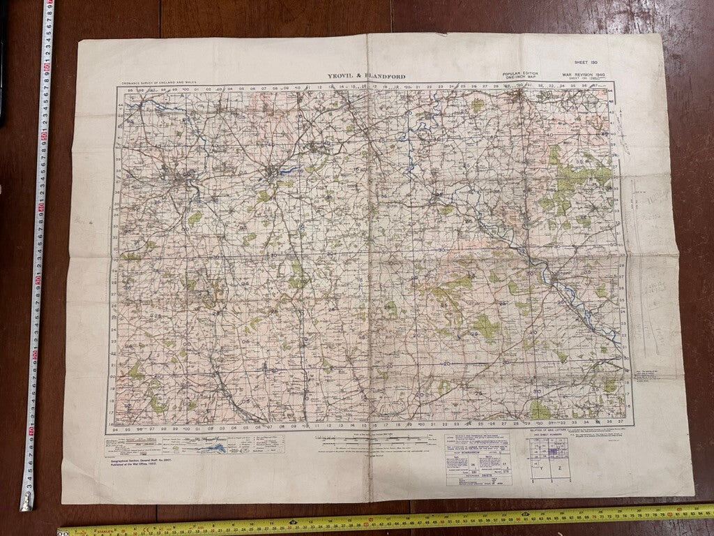 Original WW2 British Army GSGS OS Map of Great Britain - Worcester - The Militaria Shop