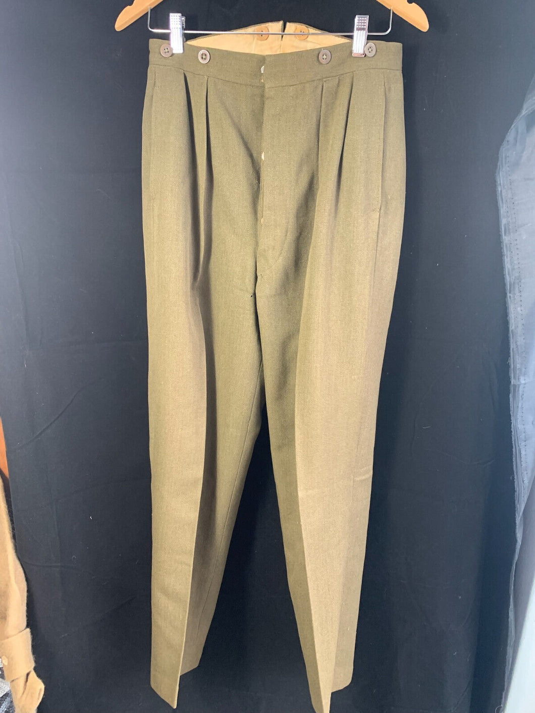 Original WW2 British Army Service Dress Trousers - 1944 Dated & Named