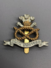 Load image into Gallery viewer, Original WW2 British Army North Stafford Regiment Cap Badge
