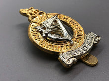 Load image into Gallery viewer, Genuine British Army Queen&#39;s Royal Irish Hussars Anodised (Staybrite) Cap Badge
