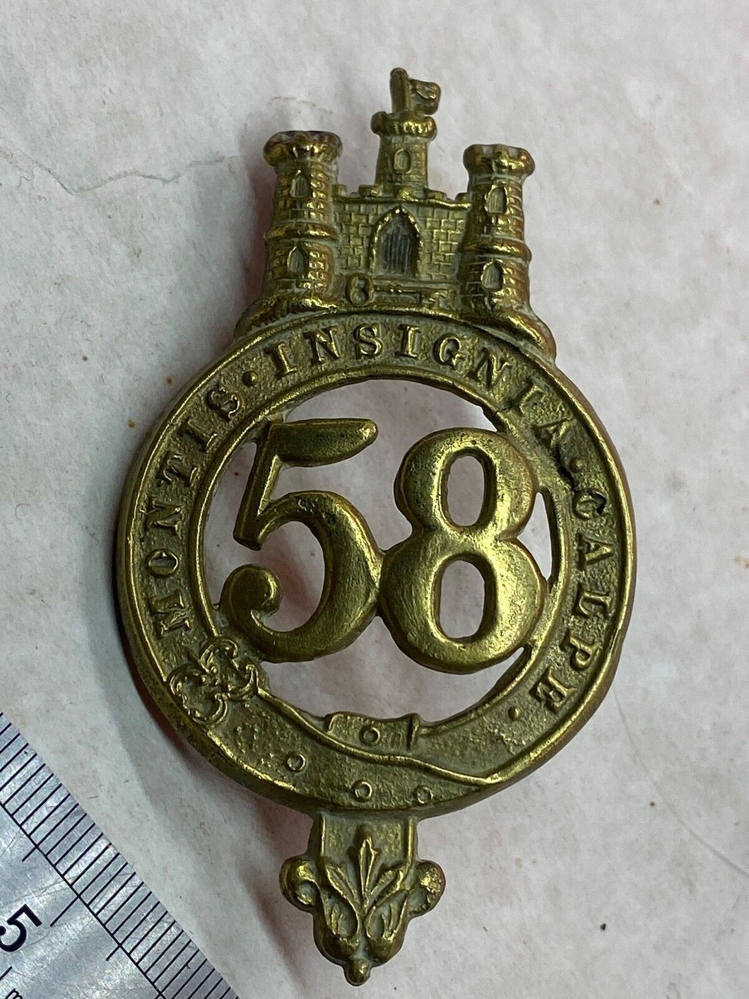 British Army Victorian Era 58th (Rutlandshire) Regiment of Foot Glengarry Badge