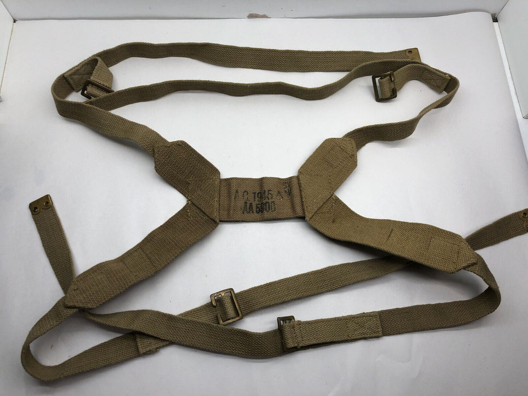 Original WW2 British Army 37 Pattern Stretcher Bearer Straps 1945 Dated