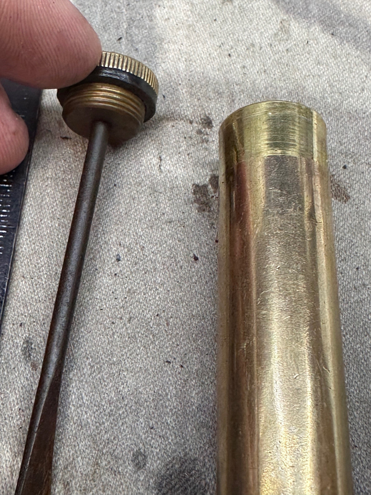 Original WW1 British Army SMLE Enfield Brass Oil Bottle - EFD - The Militaria Shop