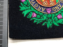 Load image into Gallery viewer, British Army Bullion Embroidered Blazer Badge - Argyll &amp; Sutherland Highlanders
