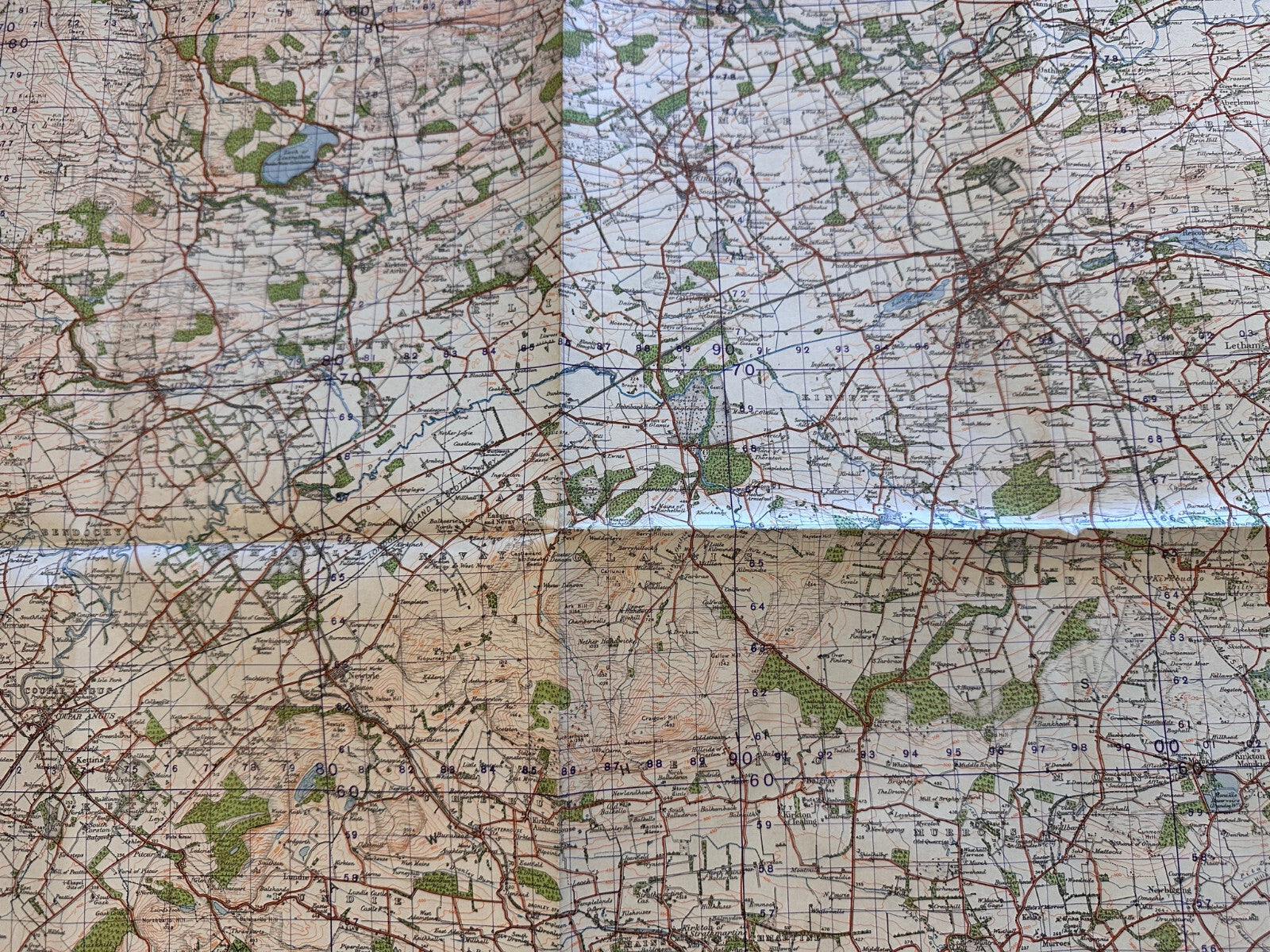 Original WW2 British Army GSGS Map of Scotland - Forfar & Dundee - The Militaria Shop