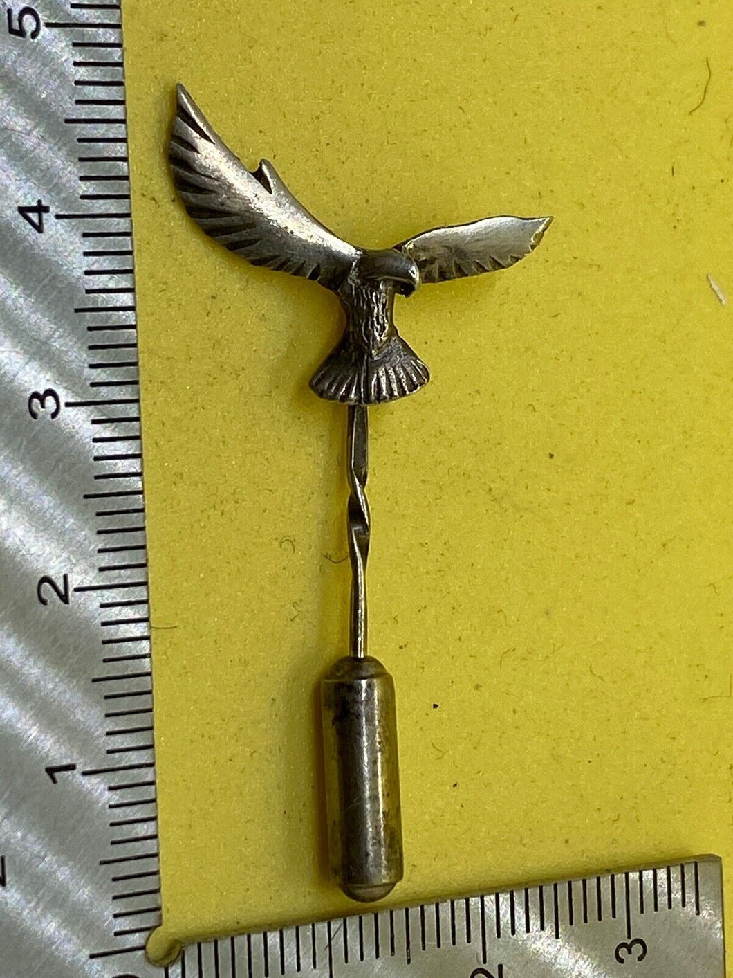 Original WW2 British Home Front / RAF Eagle Hallmarked Silver Tie Pin Badge