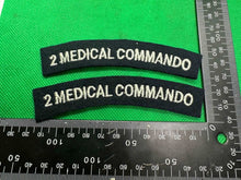 Load image into Gallery viewer, 2nd Medical Commando British Army Shoulder Titles - WW2 Onwards Pattern
