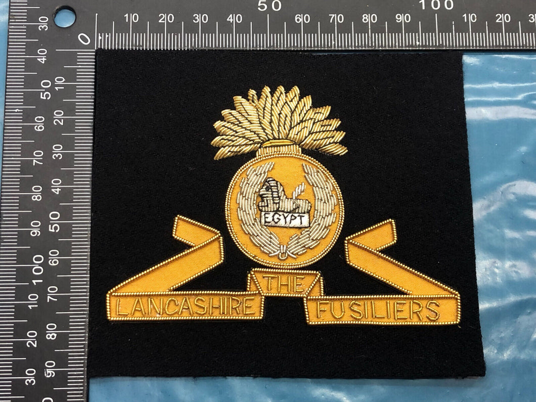 British Army Bullion Embroidered Blazer Badge - Lancashire Fusiliers Regiment