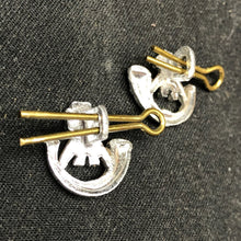 Charger l&#39;image dans la galerie, Original British Collar Badge Pair - Light Infantry - The Militaria Shop
